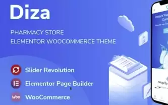 Diza v1.1.16 - template on the topic of medicine Elementor WooCommerce