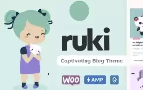 Ruki v1.3.1 is a fascinating theme for a personal WordPress blog