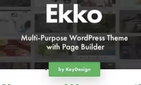 Ekko v3.4 is a multipurpose WordPress theme with a page builder