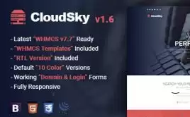 CloudSky v1.7 - HTML hosting template and WHMCS template