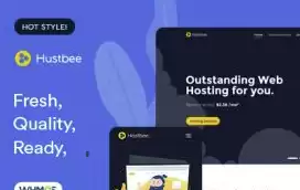 Hustbee (Feb 19, 2019) - HTML + WHMCS hosting template