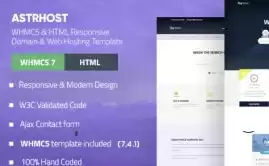 ASTRHOST v1.3 - template for HTML + WHMCS hosting