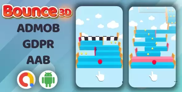 Bounce3D Jumping Ball Android Game + Admob