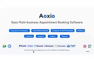 Aoxio - SaaS Multi-Business Service Booking Software