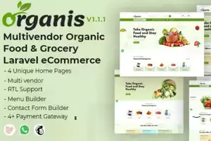 Organis - Multivendor Organic Food & Grocery Laravel eCommerce