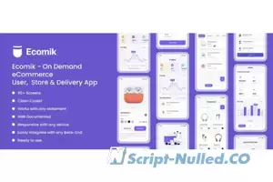 Ecomik v1.0 – Ecommerce Flutter App Template for User, Store and Delivery