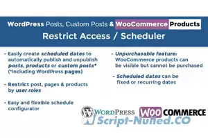 Post & Products Scheduler / Restrict Access v5.5