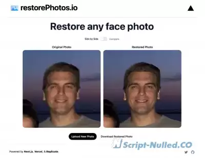 RestorePhotos is a service for restoring and improving the quality of photos.