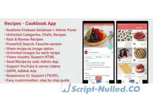 Recipes v1.6 - Cookbook App for Android with Admin Panel