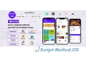 Glover v1.6.4 – Grocery, Food, Pharmacy Courier & Service Provider + Backend + Driver & Vendor app