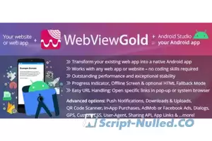 WebViewGold for Android v11.6 – WebView URL/HTML to Android app + Push, URL Handling, APIs & much more!