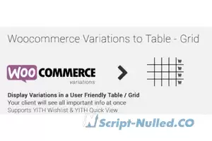 Woocommerce Variations to Table - Grid v1.4.15