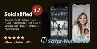 Social media app clone (instagram, facebook, linked in etc) + Node.js socket Chat + Calling + Live v1.8 - nulled