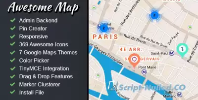 Awesome Map - Fully Customizable Markers Map