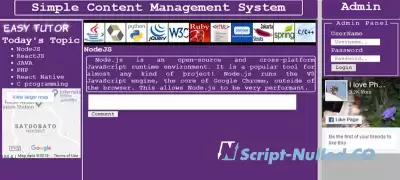 Simple Content Management System In PHP With Source Code