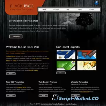 Black Wall Template