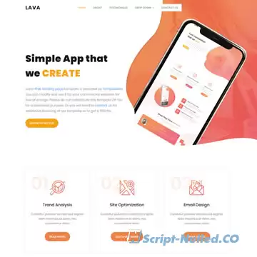 Lava Landing Page Template