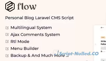 Flow v2.11 - Laravel Personal Multilingual Blog Script