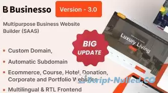 Businesso v3.0 - Business Website Builder SAAS (Multitenancy)