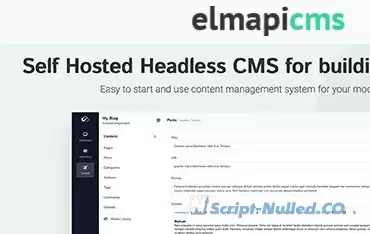 ElmapiCMS v2.0 - Headless CMS for building Content API