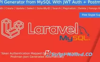 Laravel REST API Generator From MySQL With JWT Auth + Postman v3.0