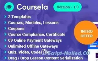 Coursela - Personal Course Selling Website