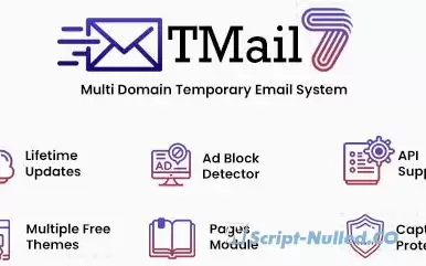 TMail v7.4 - Multi Domain Temporary Email System - nulled