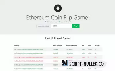 Coin Flip Ethereum DApp Casino Gaming software