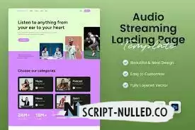 Audio Content Platform Landing Page Template TGUW7QR