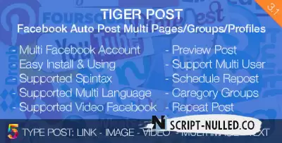 Download - Tiger Post v3.1 - Facebook Auto Post Multi Pages/Groups/Profiles