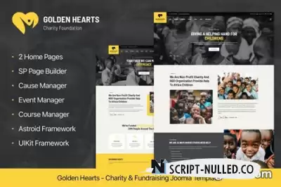 Golden Hearts | Fundraising & Charity Joomla 4 Template