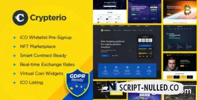 Crypterio - NFT and Crypto Landing Page WordPress Theme v2.4.7 - Nulled