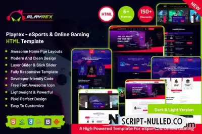 Playrex – eSports & Gaming Clan HTML Template