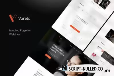 Varela Landing Page Webinar PSD Template