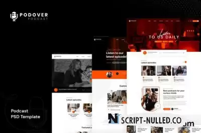 Podover - Podcast PSD Template