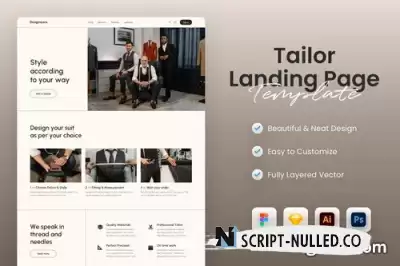 Tailor Service Landing Page Template S836GKN