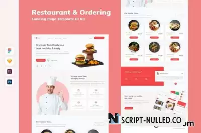 Restaurant & Ordering Landing Page Template UI Kit