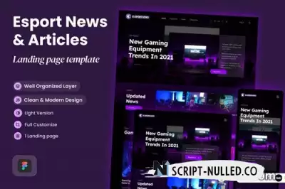 E-SportNews - Esport News & Articles Landing Page