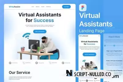 VirtuAssist - Virtual Assistans Landing Page Figma