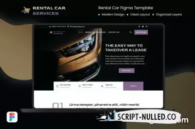 Rental Car Service Figma Landing Page