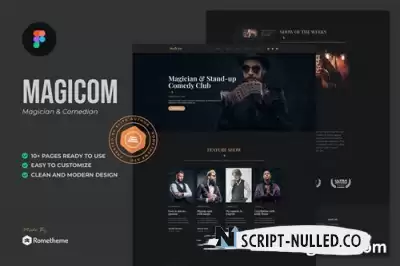 Magicom - Magician & Comedian Figma Template