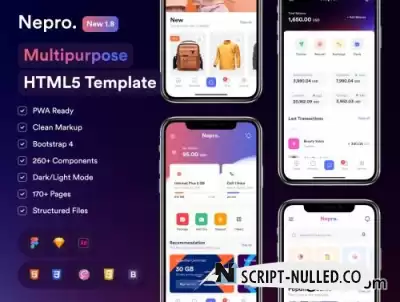 Nepro – Multipurpose Mobile HTML5 Template