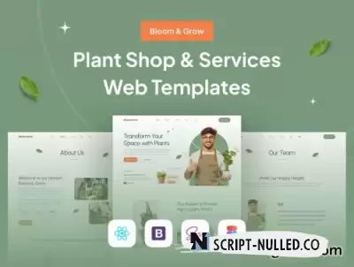 Bloom & Grow - Plant Shop and Service Web Tempates