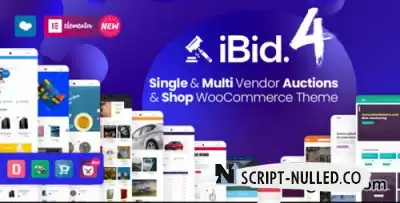 iBid - Multi Vendor Auctions WooCommerce Theme  v4.0.1 - Nulled