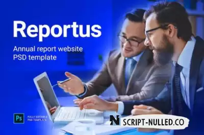 Reportus - Annual Report Website PSD Template