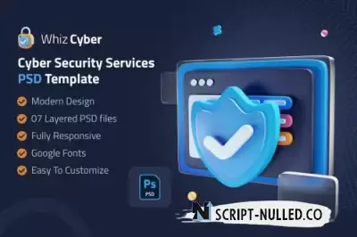 WhizCyber | Cyber Security PSD Template