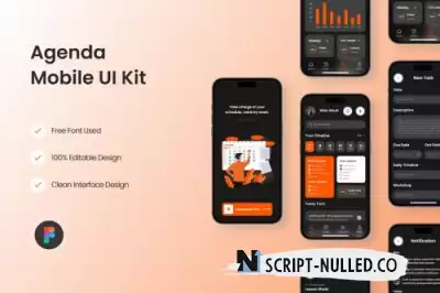 Agenda Planner Mobile UI Kit Figma