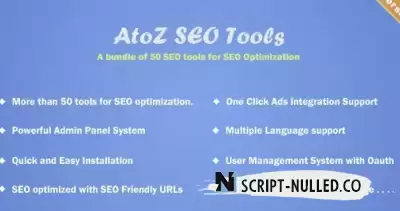 AtoZ SEO Tools Version 3.8 – PHP Script NULLED Free Download