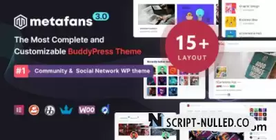 MetaFans - Community & Social Network BuddyPress Theme  v3.4 - Nulled