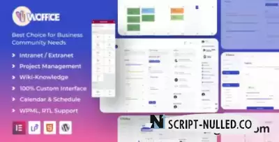 Themeforest - Woffice - Intranet, Extranet & Project Management WordPress Theme v5.4.1 - Nulled